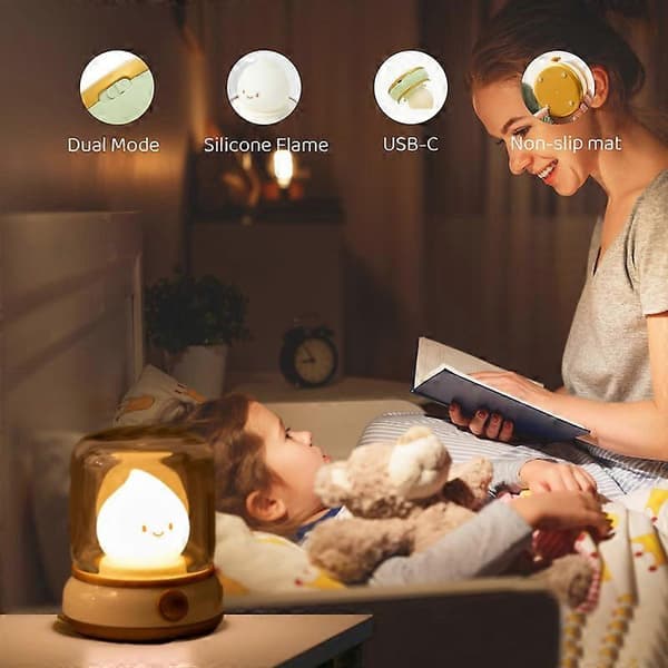 Cute Kerosene Lamp, Cozy Light, Rechargeable Night Light
