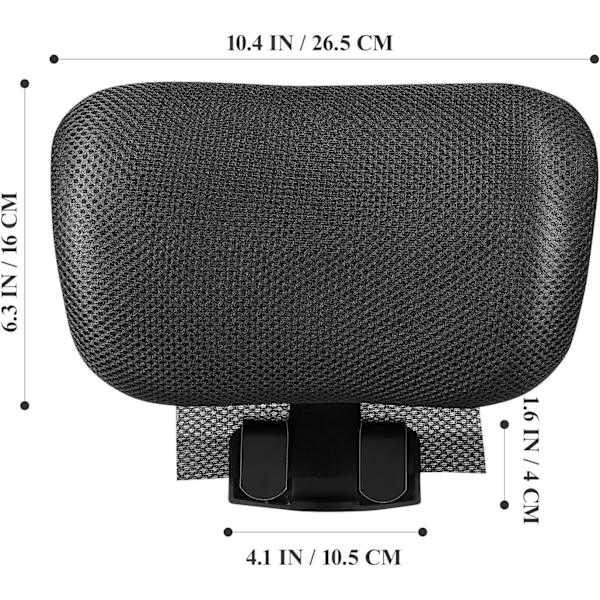 Hodepute for kontorstol, justerbar høyde og vinkel, polstret, ergonomisk hodestøtte for lederstol