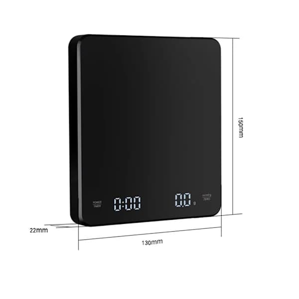 HA-Electronic Coffee Scale with Automatic Timer, Small Kitchen Scale for Home Use and Baking