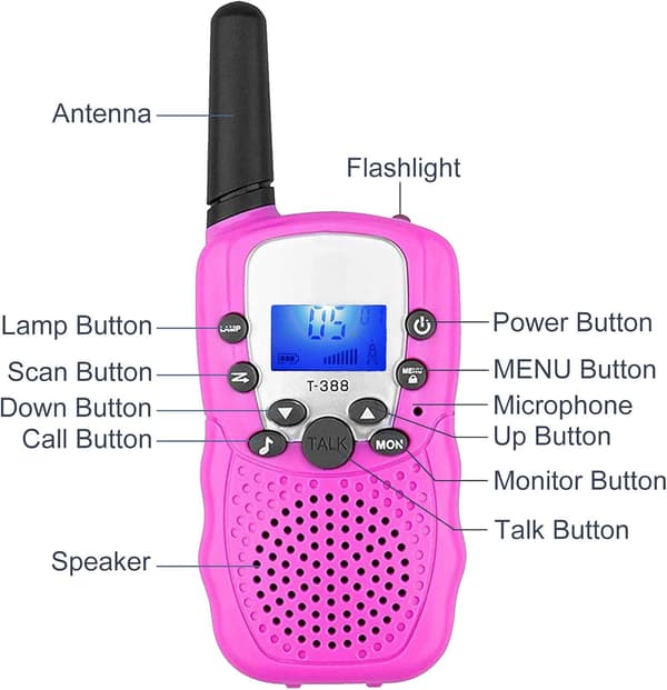 Walkie-talkies för barn - 3 km räckvidd