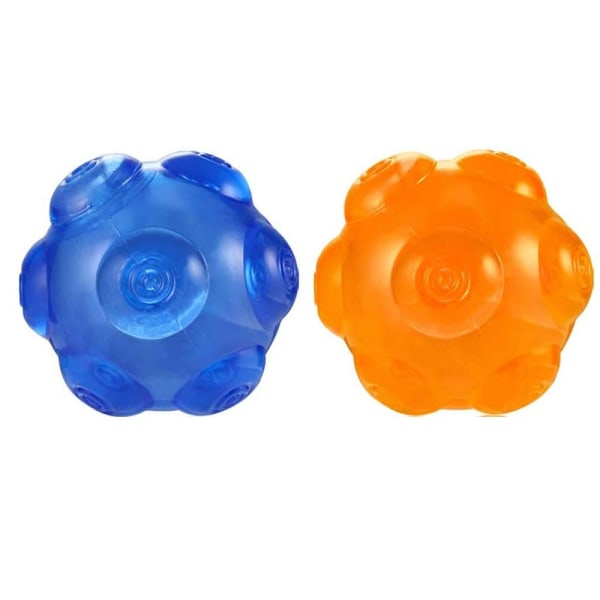 Ljudleksbollar för Hundar Stark och Hållbar Gummi Odestrukterbar Studsande för Träning 2 Bollar