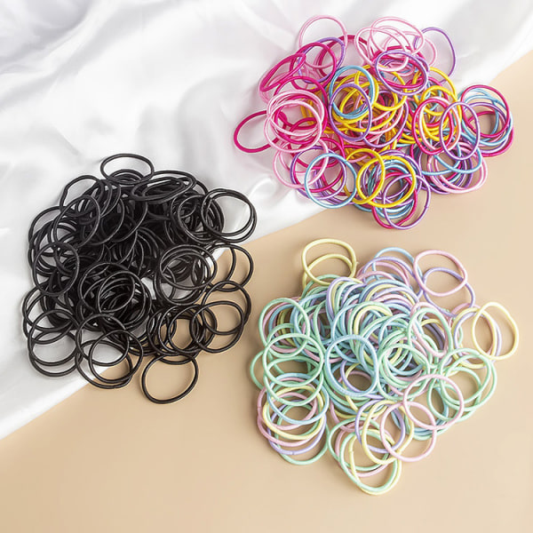 Small Super Stretch Hair Ties for Girls Children Women No Break Seamless Hair Elastics Ponytail Holders Hair Scrunchies