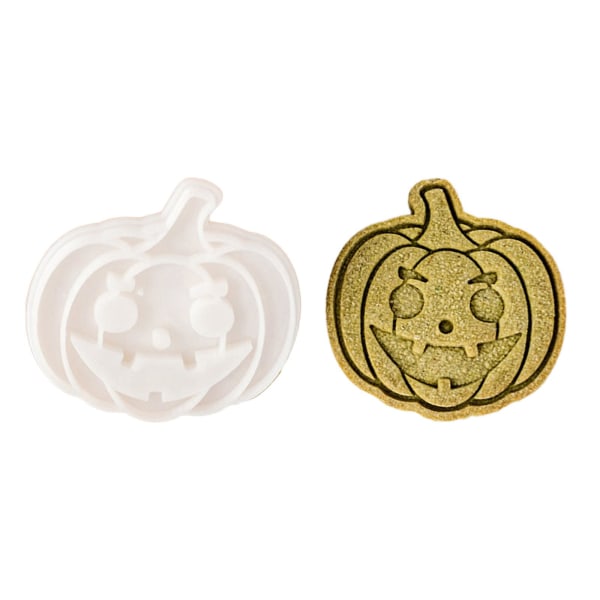 Halloween Cookieform Plast 3D Tegneserie Trykket Cookie Cutter Gresskar Form