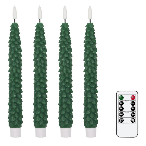 Flameless Taper Candles with Remote and Timer, LED Real Wax