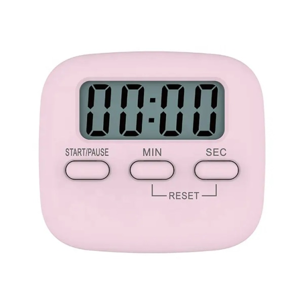 2 kpl Pink Digitaalinen Keittiöaika, Cronometro Cocina, Suuret Numerot, Alaslasku Stop Watch Aika, Keittiökello / Keittiöhälytin, Takaseisokki