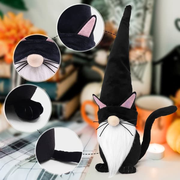 Black Cat Gnome Halloween Decorations Home Decor Gift