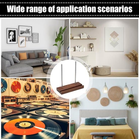 Platestativ – Vinylholder – Utstillingsstativ – Solid og robust design – Dekorativ og funksjonell aksent – For platespillertilbehør – Samlere