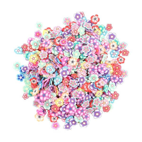 1000 st Nageldekoration Blomsterskivor Manikyrverktyg Fruktskivor Naglar DIY Dekoration Nagel