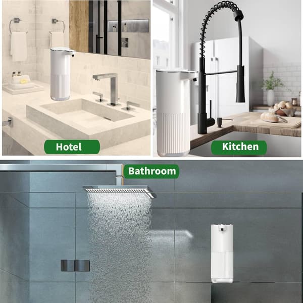 Automatic Soap Dispenser, Touchless Foaming Soap Dispenser, Electric Dish Soap Dispenser with 4-Level Adjustable Waterproof Wall Mounted Kitchen