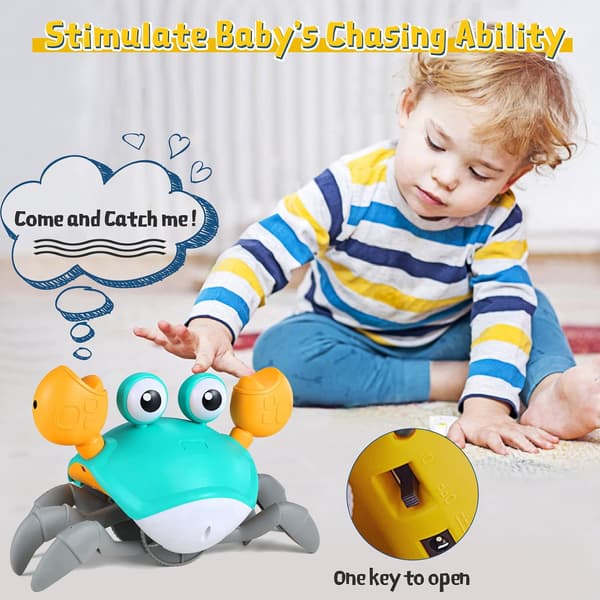 Automatic Obstacle Avoidance Crawling Crab Toys with Music and Lights