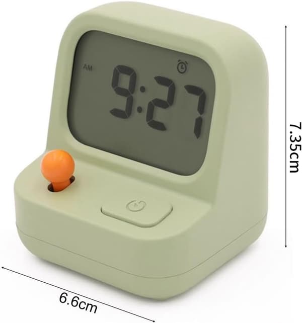 (××cm) Retro Mini Bärbar Maskin Väckarklocka Barn Söt Digital Klocka Multifunktion Nedräkning Snooze Skrivbordsklocka