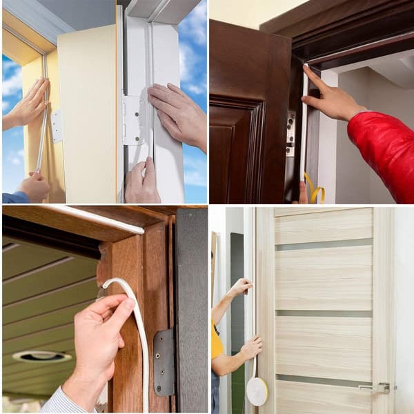 Self-adhesive sealing strips for doors and windows
