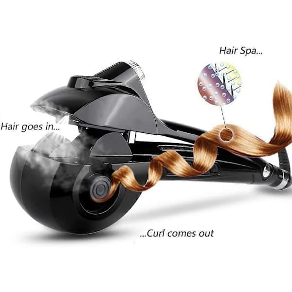 Automatic Steam Curling Iron with Ceramic Heating Technology and Digital LED Display