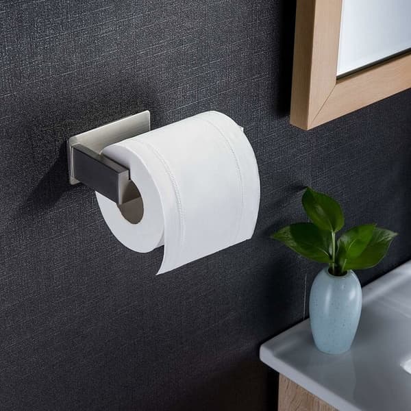 Selvklæbende toiletpapirholder i rustfrit stål