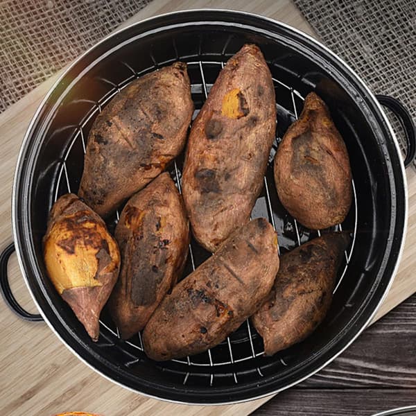 24 cm Multifunctional Frying Pot Enamelled Iron Kitchen Frying Pan