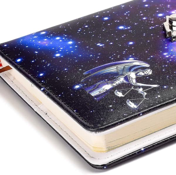 A5 Creative Password Lock Journal PU Leather Combination Lock Diary Locking Diary Notebook (Wave)