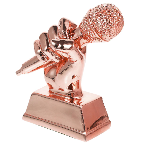 Microphone Trophy Opiskelijoiden laulukilpailun isäntäkilpailun Trophy Award Kids Honor Trophy13.5X9X5CM 13.5X9X5CM