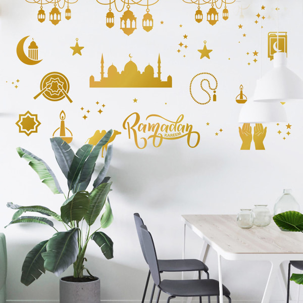 Decorative Sticker Set Moon Star Castle Elements Decals Home Party Wall Window Decoration Gift