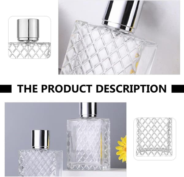 3 st 100 ml påfyllningsbara parfymsprayflaskor Glasbehållare Bärbar Resedoftspray för personlig vård