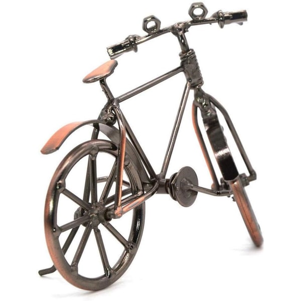 Creative Smedejernscykelmodel, Vintage Art Cykel hjemmekontordekoration, Metalhåndværk Home Decoration Cykelfigur, A