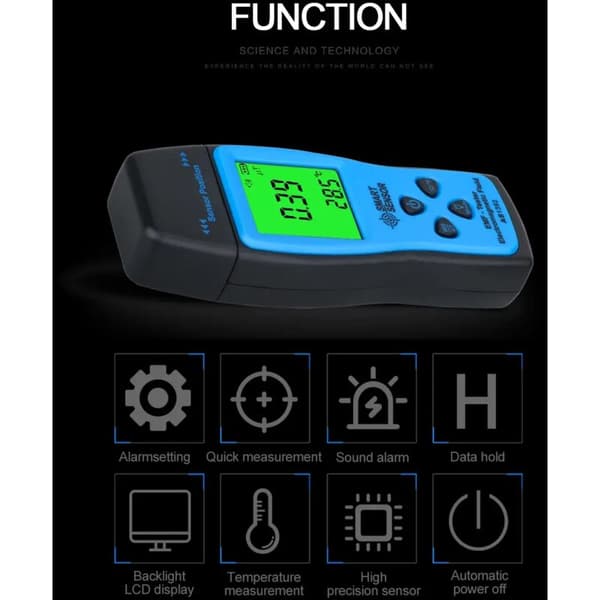 Electromagnetic Field Radiation Detector EMF Tester Digital EMF Detector Electromagnetic Radiometer with LCD Backlight