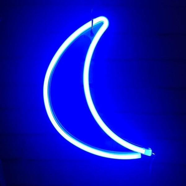 Dekorativ Halvmåne Neon, Måne Neon, Veggdekorasjon Til Jul, Bursdag, Barnerom, Stue, Bryllupsfestdekorasjon