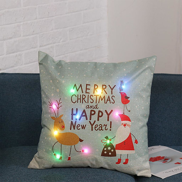 LED-valaistu tyynynpäällinen jouluksi, sohvalle, iglu-lahjatyynynpäällinen, sisustus, olohuoneen koristelu 45*45cm