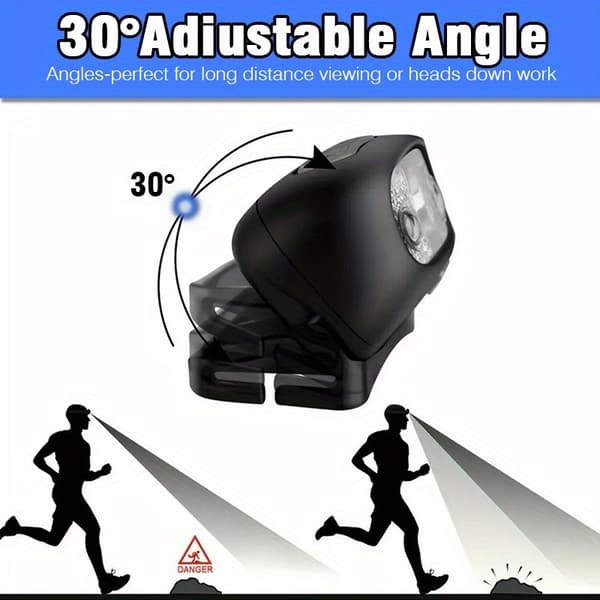 USB Rechargeable LED Headlamp with Motion Sensor - Adjustable, Matte ABS Portable Lamp for Camping, Hiking & Running Head Lamp 1pc Head Lamp 1pc