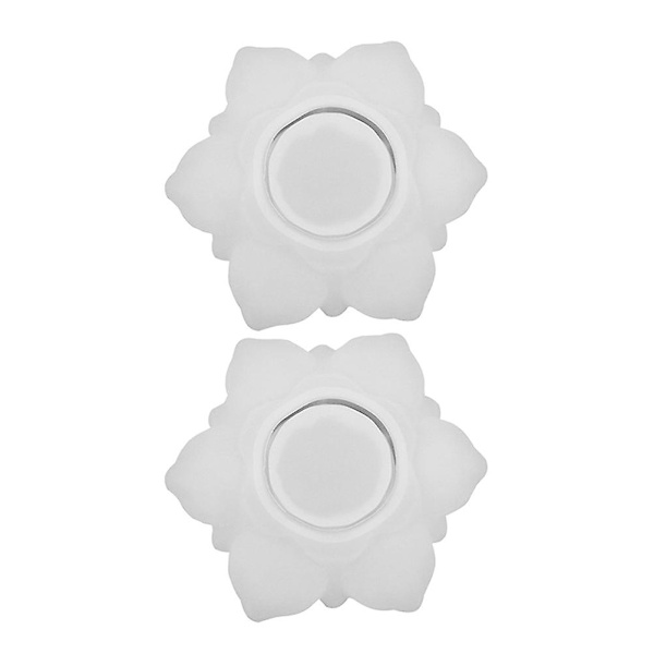 2 stk Ornamentbrett Håndverksform Støpeformer DIY Silikon Lysestake Silikon Støpeform