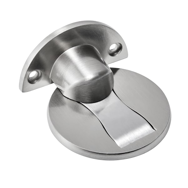 Sølvfarget dørstopper for gulvmontering, usynlig magnetisk dørstopper, dørfanger/stopper for bunnen av døren, holder døren åpen