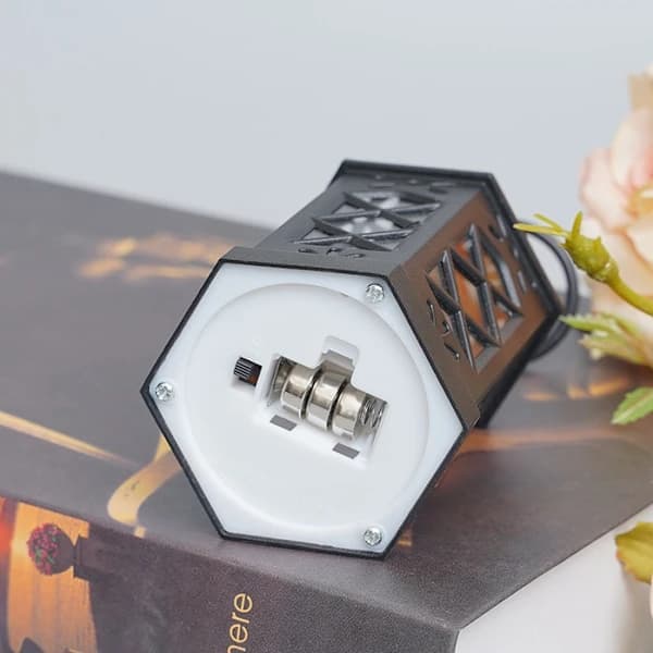 Mini Lantern with Flickering LED Light for Table Decorations, Small Hanging Decorative Lantern