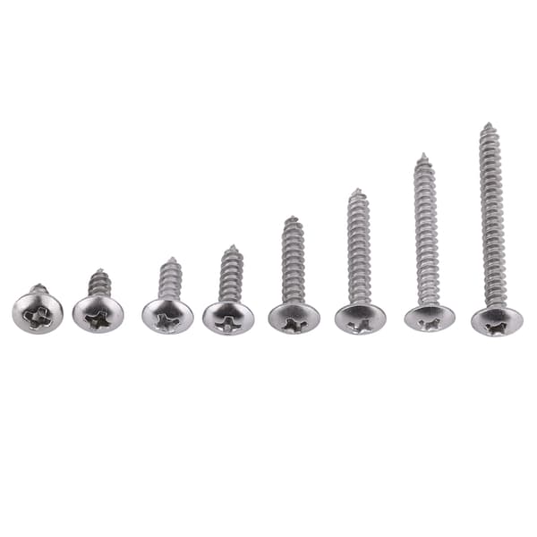 Self-tapping Screws Stainless Steel 200pcs M3 Pan Flat Truss Head