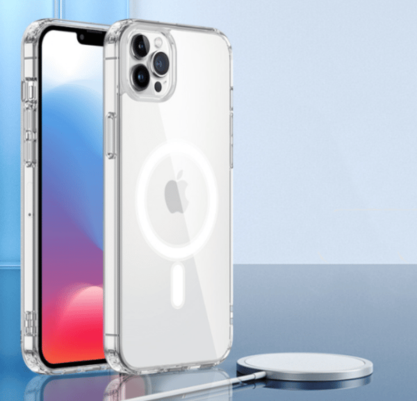 1-pack iPhone 15 PLUS magnetiskt skal, transparent och trådlöst