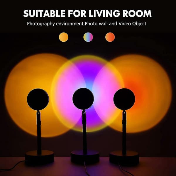 Sunset Projection Lamp, LED Night Light Projector, Romantic Visual LED Light for Home Party Living Room