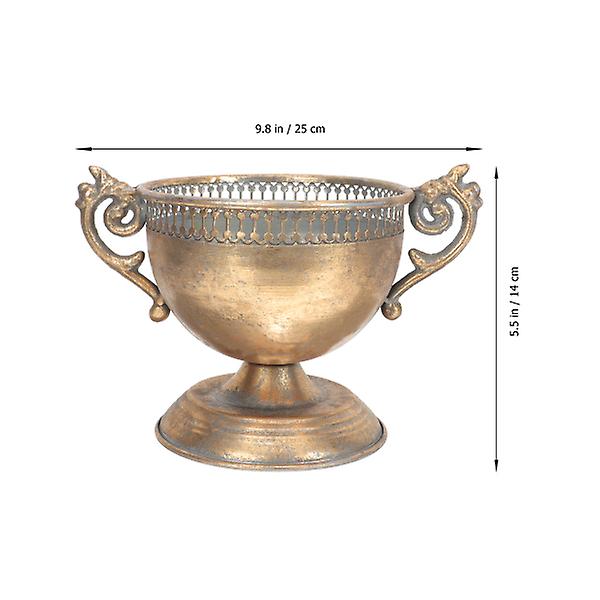 Dekorativ metalvase Blomsterarrangement Vase Desktop Vase til tørret blomsteropbevaring 25x17 cm 25x17cm