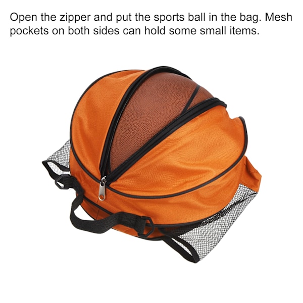 Basketball Bag, Sports Ryggsekk Vanntett Ballveske Holder med Justerbare Skulderstropper Fotball Volleyball