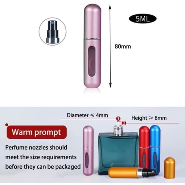 Tomma sprayflaskor, 4 st tomma 5 ml parfymflaskor, tomma 5 ml parfymsprutor, påfyllningsbara parfymflaskor