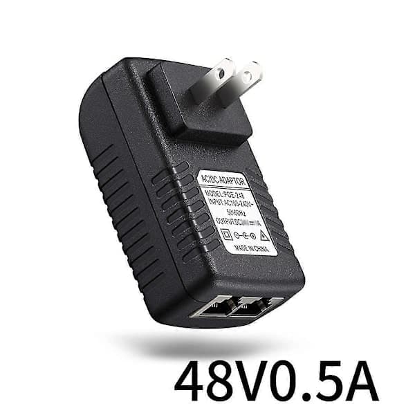 Poe-injektor strømadapter til IPC-kamera DC24V 1A EU-stik