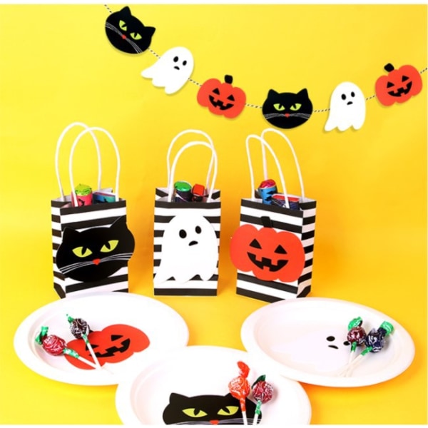 2-pack Halloween Spökbanner Set, Glad Halloween Banner Hängande Dekorationer Thanksgiving Karneval Semesterfest Hängande Girlang