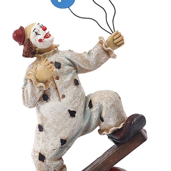 Kreative Klovn Cirkus Statuer, Interessant Boligindretning Resin Skulptur, Håndlavede Håndværk Samlerobjekter Kunstfigurer Dekorations Ornament