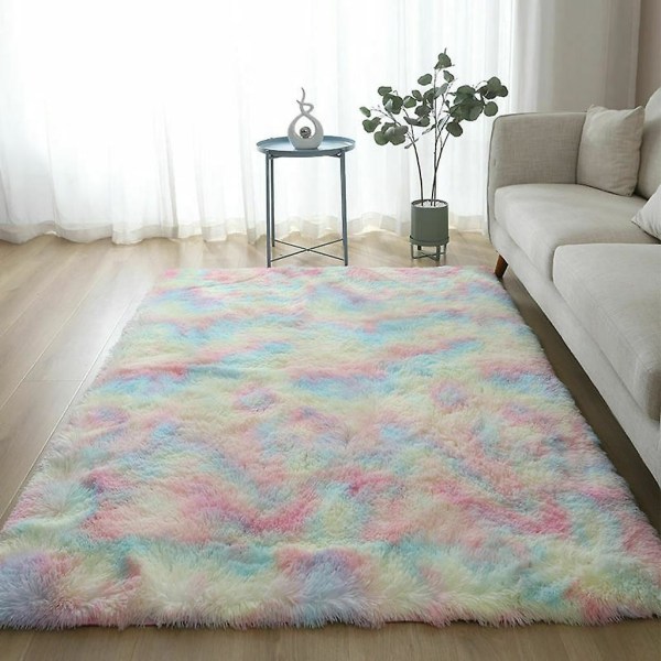 Rugs Faux Fur Gray Bedside Rug Sofa Mat, Super Soft Carpet For Living Room Bedroom Children's Room Car Dining Room Fluffy Children's Mat (80 X 150 Cm,