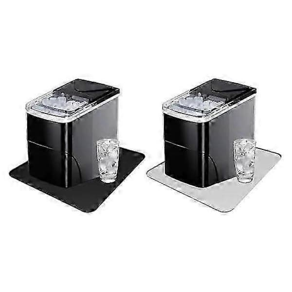 Ice Maker Mat Countertop Absorbent Mat Reusable Easy Clean Dish Drying Mat for Kitchen Black
