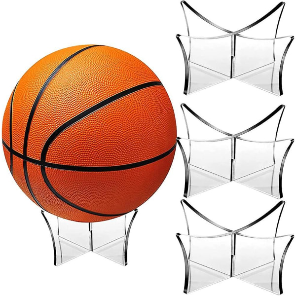 4 st Bollsställ, Fotboll, Basketbollshållare, Akryl Bollställ, Transparent Bollsställ