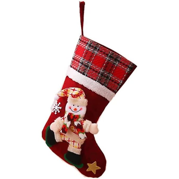 Christmas Stocking, Snowman Socks, For Christmas Stocking Decoration Bag, Candy Bag, Gift Bag.