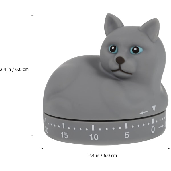 Köktimer 1 st Köksmekanisk Timer Cartoon Cat Form Timer Kök Baktimer Visuell Timer