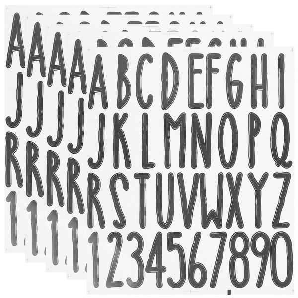 5 ark brevlåda Brev klistermärken självhäftande brevlådenummer för utsidanSvart23,5X19,5cm Black 23.5X19.5cm