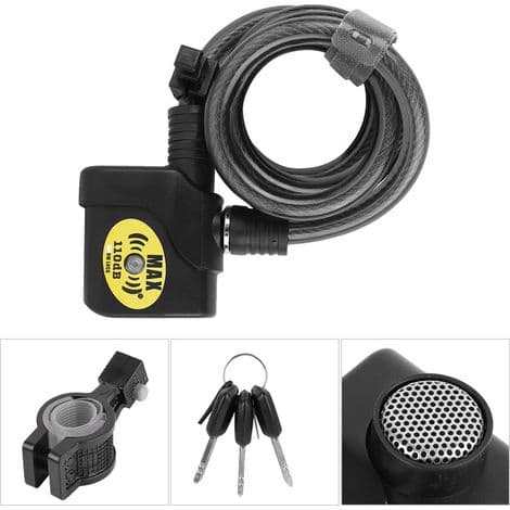 Anti-theft Chain Lock with 110dB Alarm for Bicycles and Motorcycles - Enhanced Security