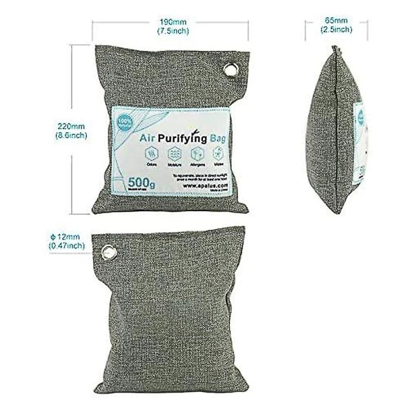 Nature Fresh Air Purifier Bags - Activated Bamboo Charcoal Air Purifying Bag Lukt Elimin