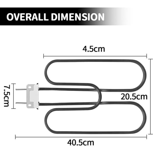 66631 Heating Element for Weber 66631 Weber Q140 Q1400, Replacement Heating Element for Grills, Grill Heating Tube
