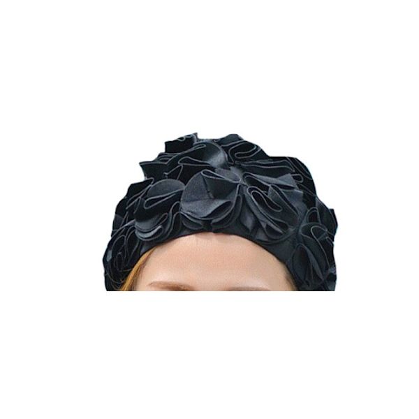 Floral Petal Dame Badehette Svømmehette Kvinner Retro Svømmehatt Langt/Kort Hår - Mote Flowal Elastisk Svømmehette Langt Hår Bading